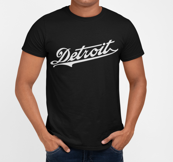 White Retro Detroit T-Shirt