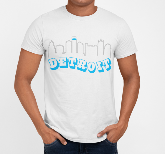 Detroit Skyline Embroidered